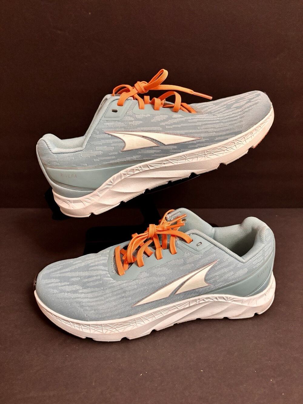 Altra Rivera Women's Size 8 Running Shoes Blue Orange Foot Shape